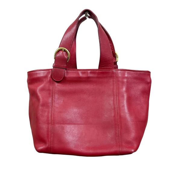 Coach | Vintage Waverly Red Leather Small Designer 4133 Handbag Tote Purse
